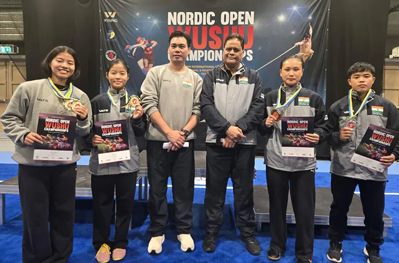 Arunachal athletes win four golds at Nordic Open Wushu Championships